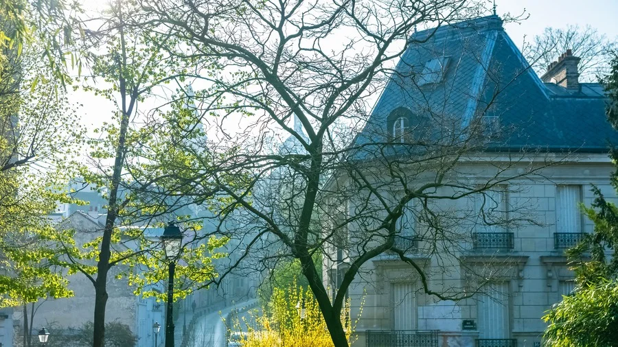 Romantic street in Montmartre, Paris, featured in Paris Travel Guide