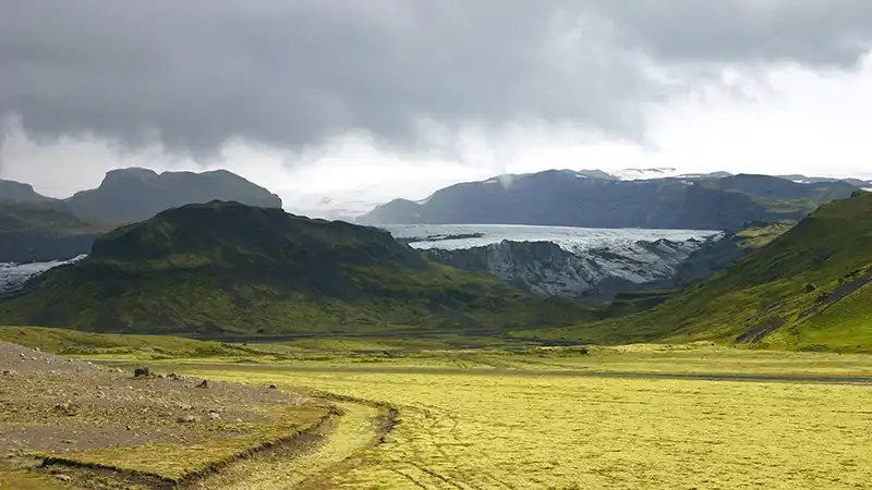 Mýrdalsjökull Glacier view, a must-visit for a 3-day travel itinerary in Reykjavik.