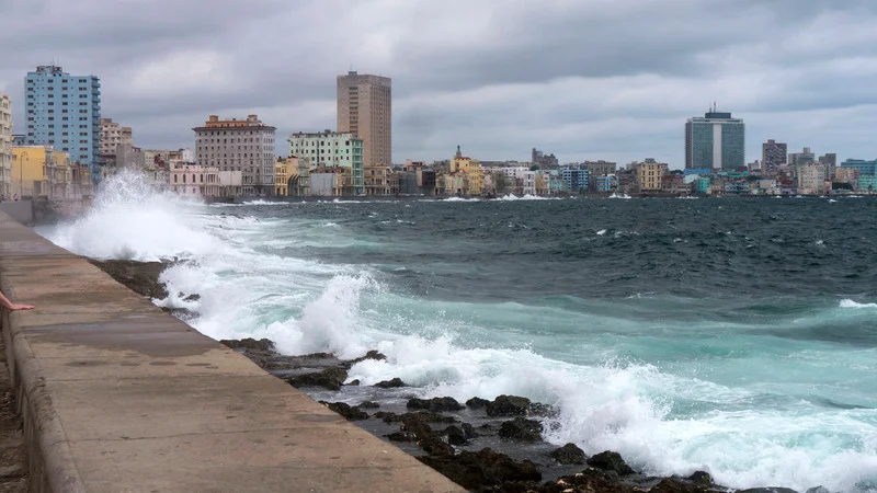 Scenic view along the Malecón in Havana, a popular esplanade and sea drive, captured on Day 1 of arrival.
