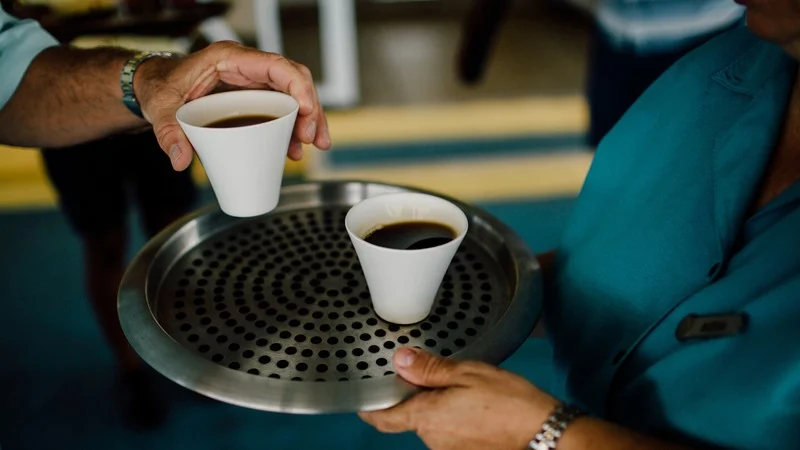 Authentic Cuban coffee served in Havana, symbolizing the rich cafe culture in Cuba.