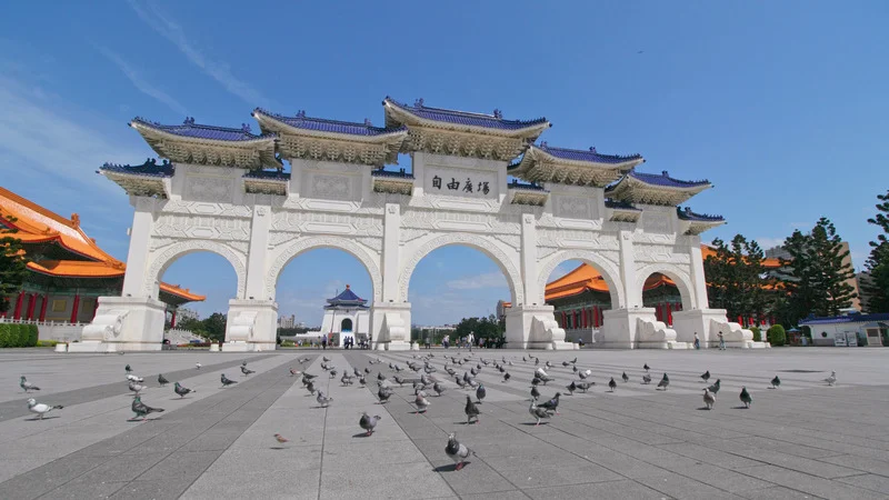 Chiang Kai-shek Memorial Hall, a grand monument in Taiwan symbolizing its rich political history.