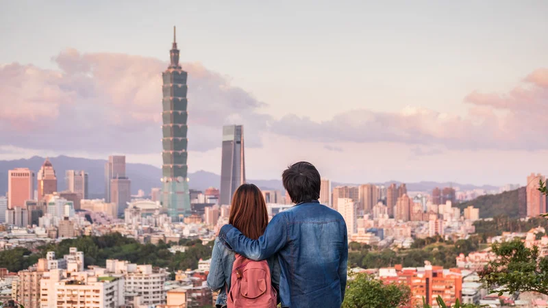 Panoramic view of Taipei showcasing its iconic landmarks and vibrant cityscape.